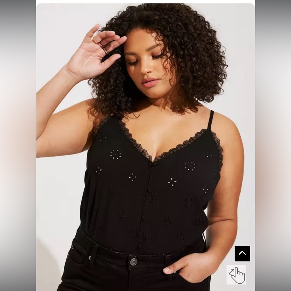 Eyelet Challis Swing Cami